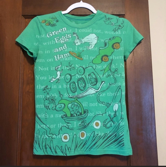 Y2K Dr Seuss Green Eggs and Ham tee - Picture 2 of 4
